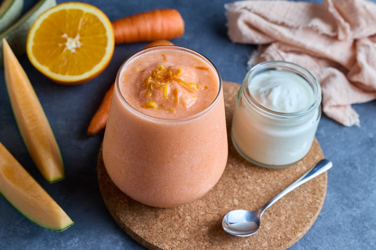 Carrot and Cantaloupe Smoothies Drink Recipe