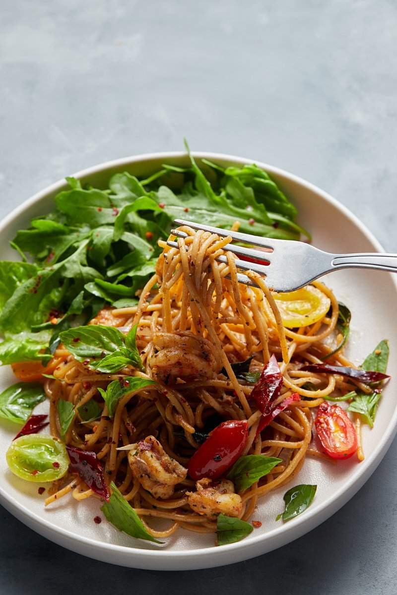 Chili Basil Spaghetti Dinner Recipe