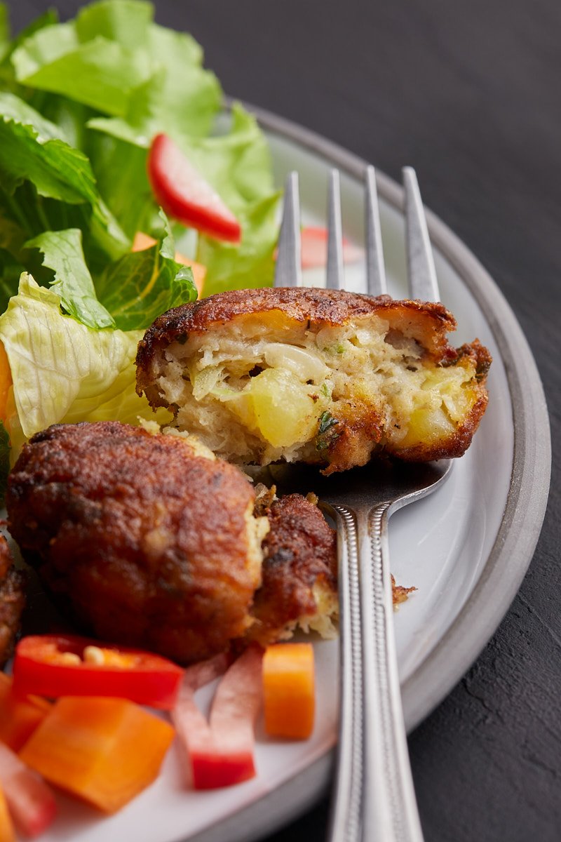 Make Fish korokke for side dish.