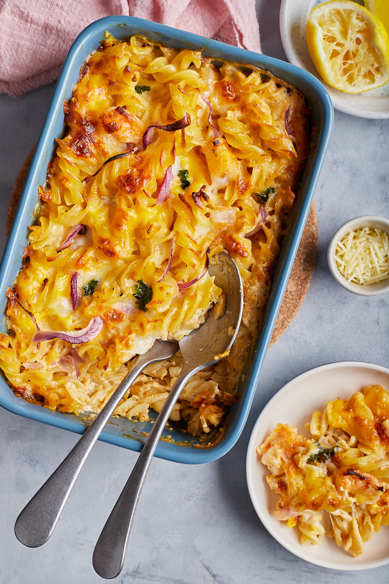 Potluck pasta dish to feed a crowd.