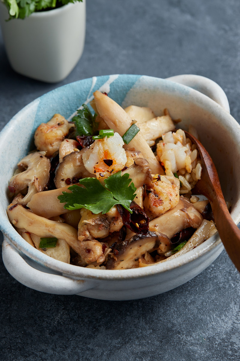 Pot Mushrooms Fried Rice Home Cook