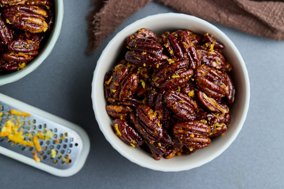 Orange Honey Pecans Snack Recipe