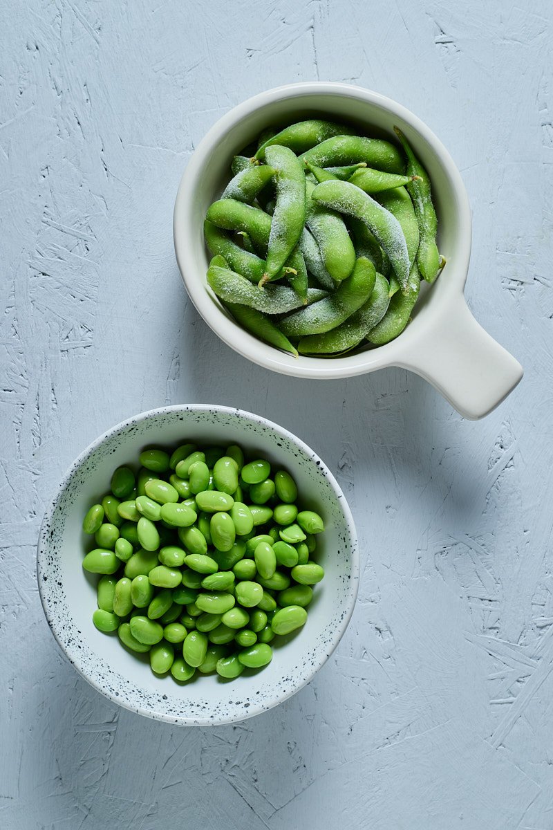 The next fresh with frozen green beans, soy beans.